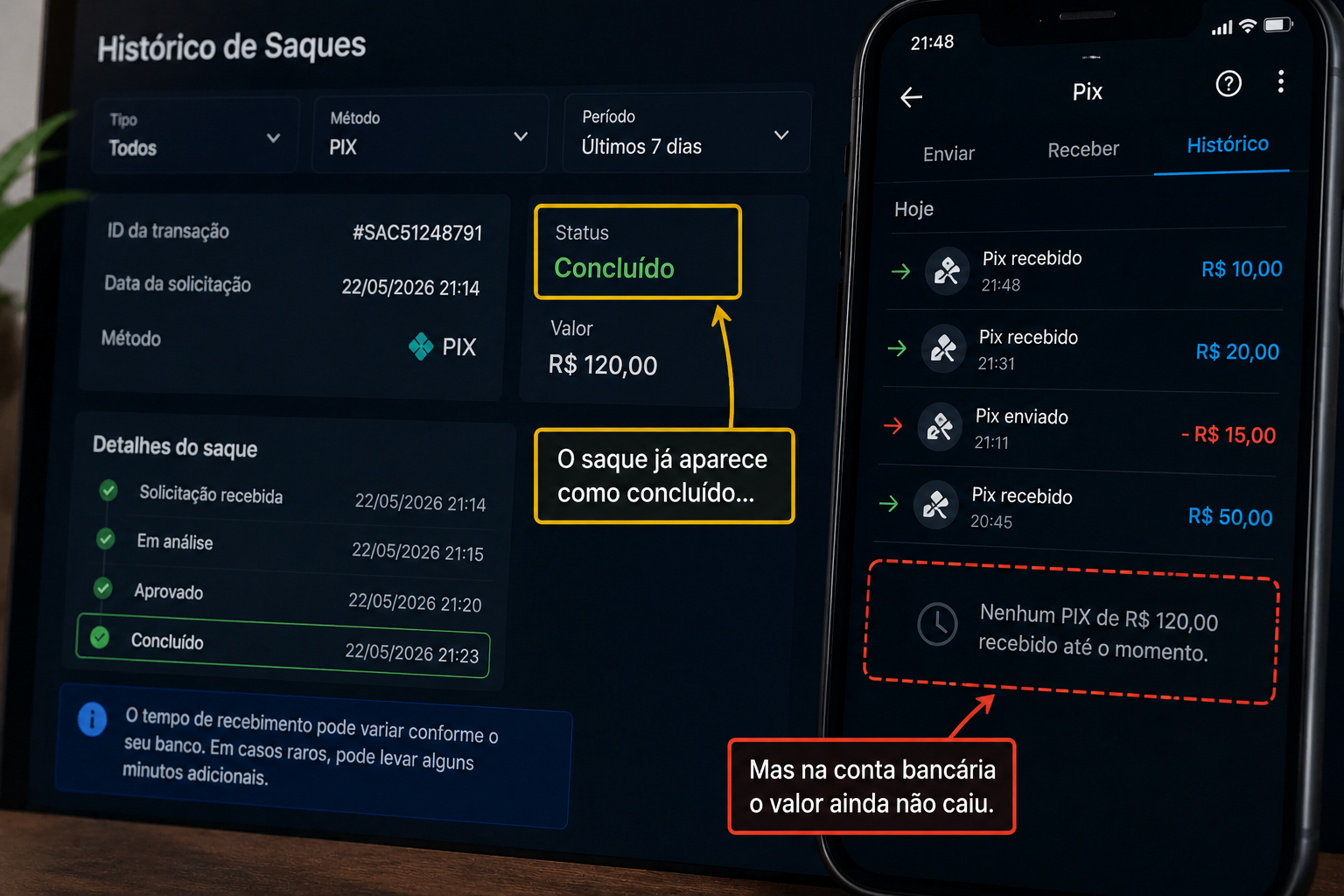 PIX ainda não caiu na conta