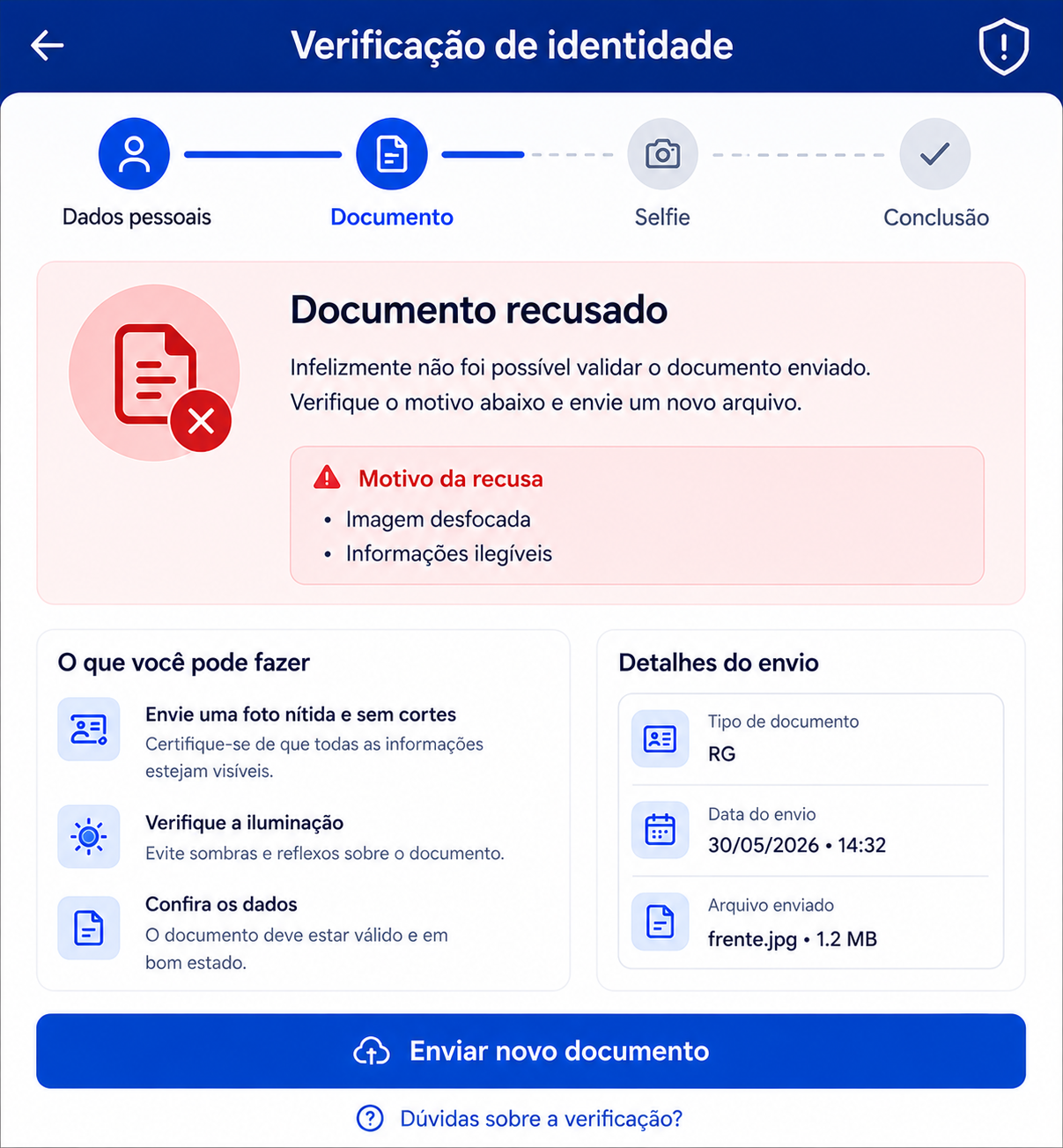 documento enviado para análise