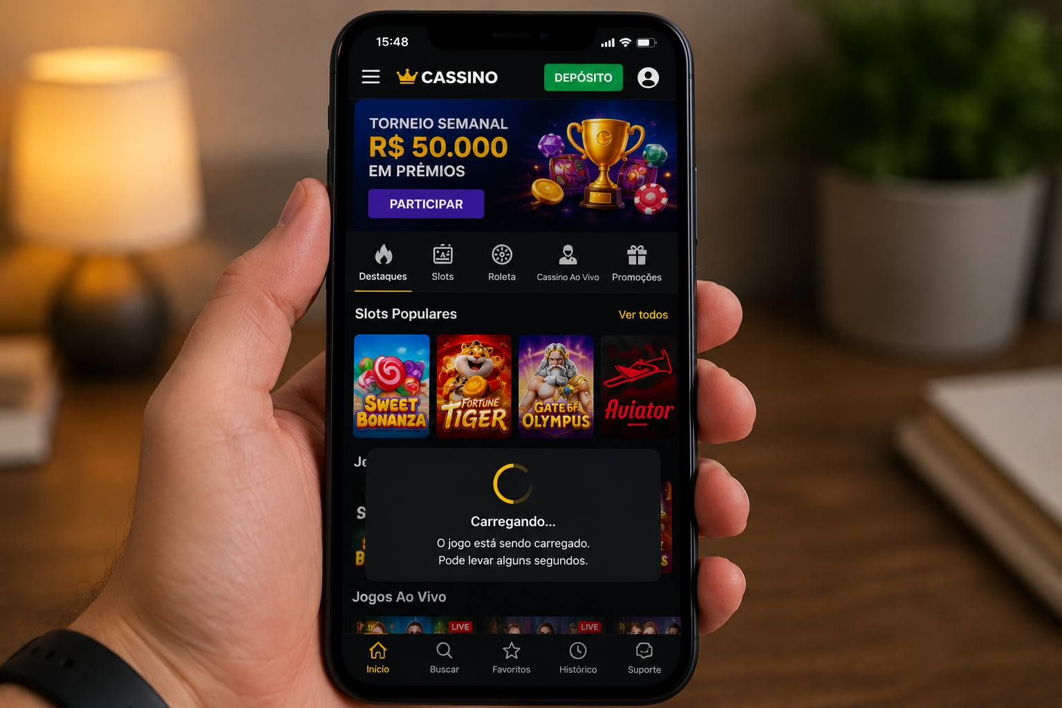 cassino online pesado no celular