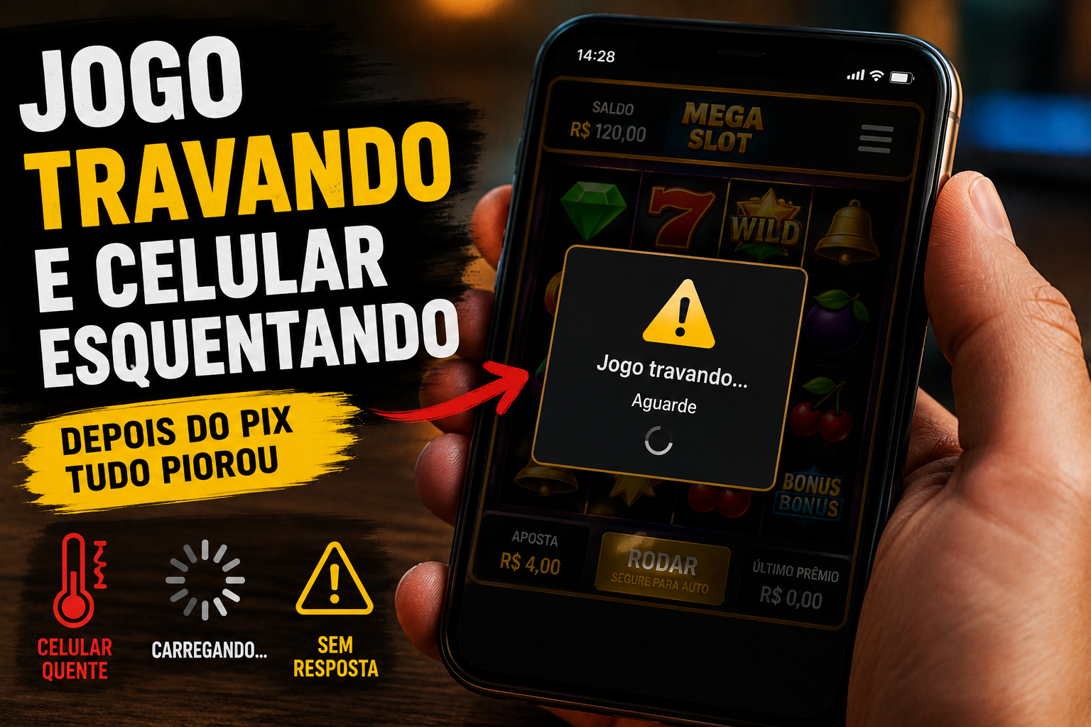PIX caiu mas os jogos travaram