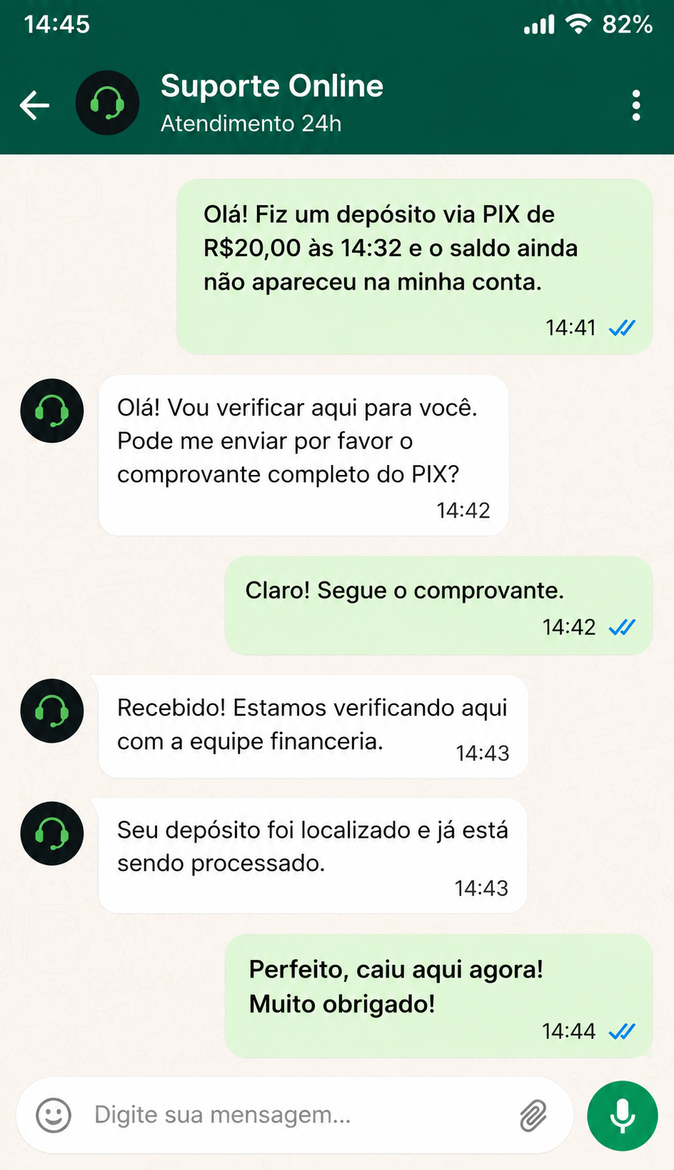 PIX confirmado mas saldo não apareceu no cassino