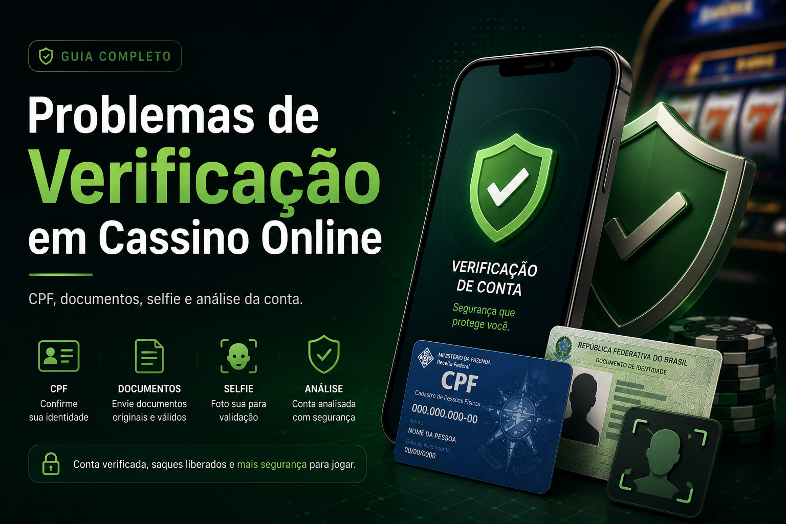 Como concluir a verificação da conta em cassino online
