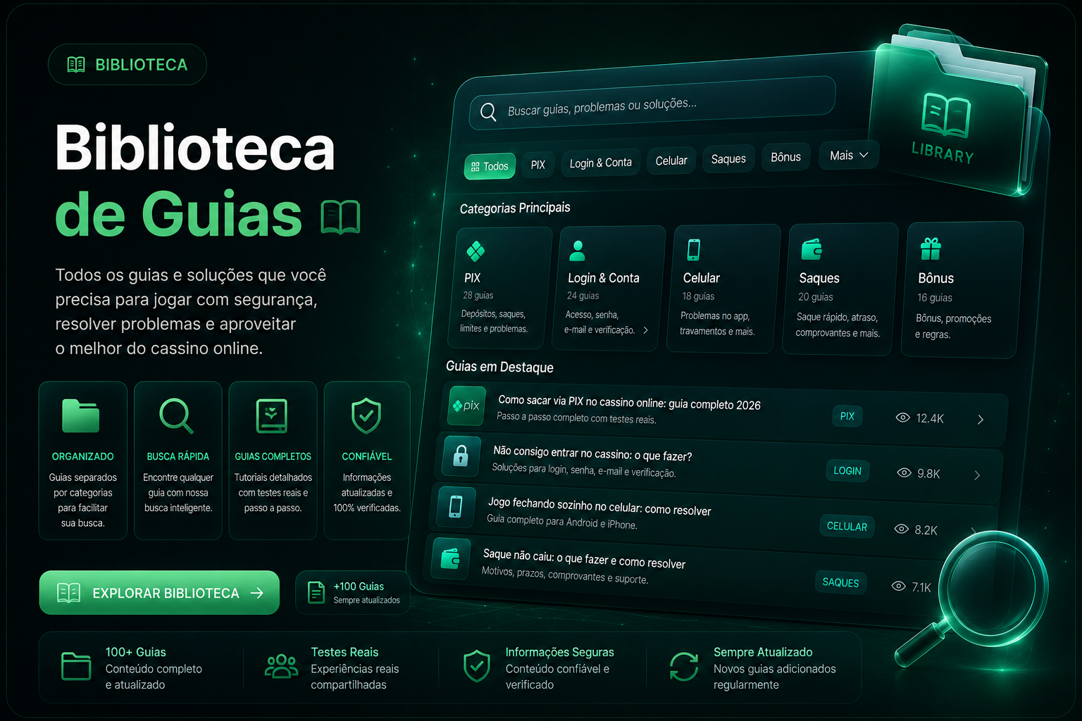 Biblioteca de guias e artigos sobre cassino online