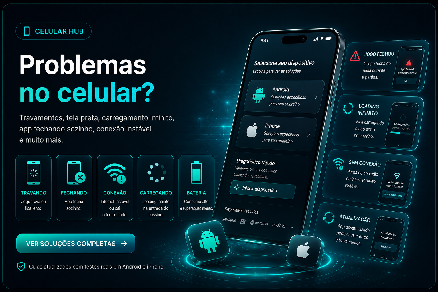 Problemas de cassino online no celular