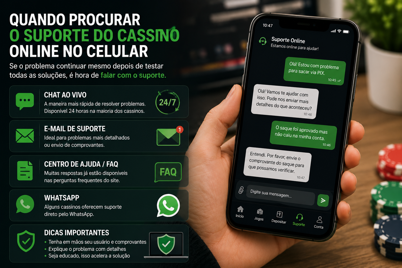 Como encontrar a solução certa para problemas em cassino online no celular