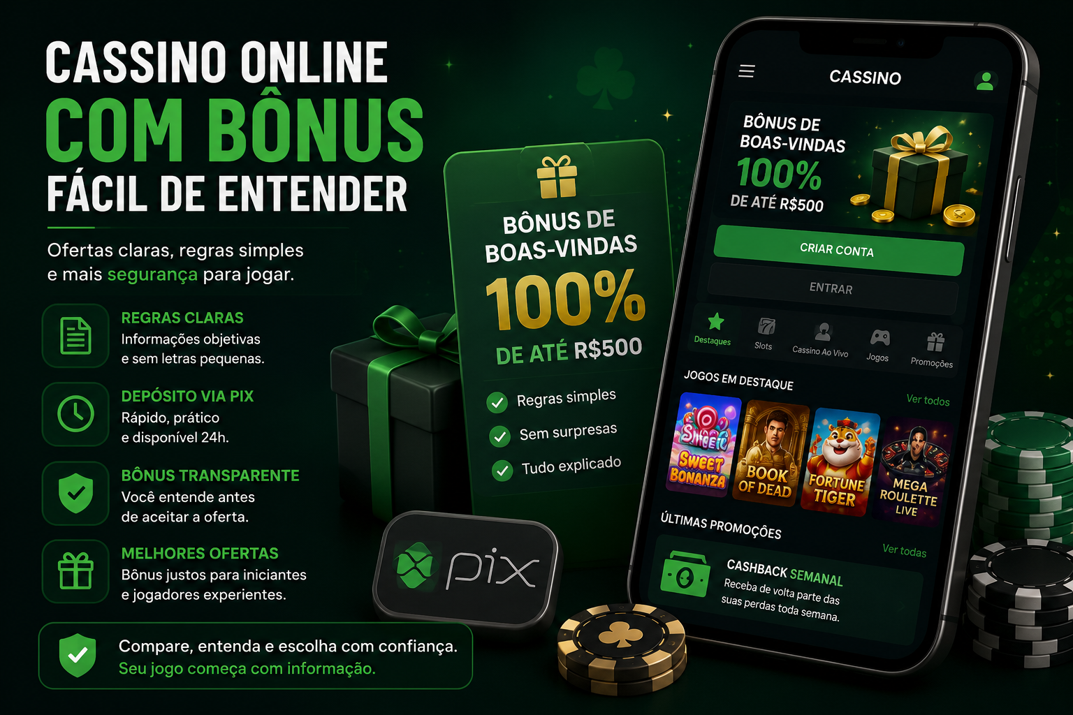 Primeira experiência com saque via PIX em cassino online