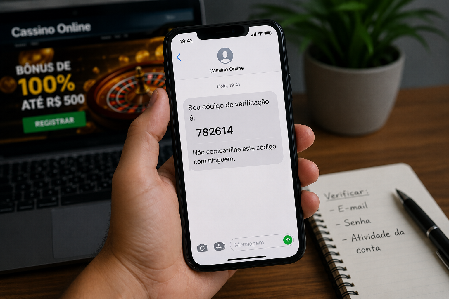 Código de verificação recebido no celular sem uma tentativa de login